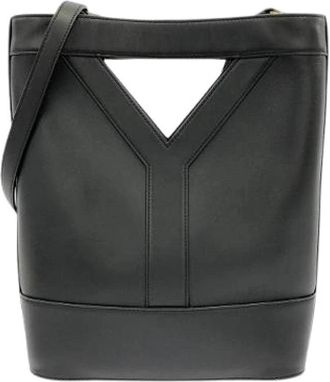 Saint Laurent Pre-owned Y Small Bucket Calf Bag - Dames - Vintage Tas - Zwart - ONE Size - Leer - Vintage