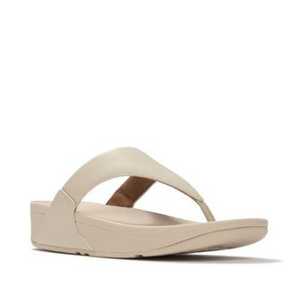 FitFlop Lulu Leather Toe Post Sandal in Hazy Taupe at Nordstrom, Size 10