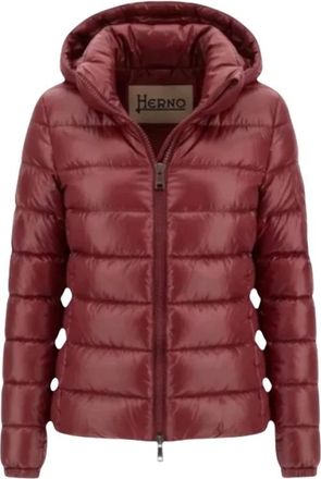 Herno Piumino Herno con trapuntatura a riquadri lucido - - Jackets - Donna - Rosso - L