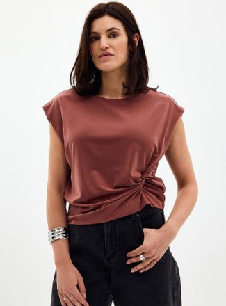 BOSS Womens Tie-waist flowy T-shirt