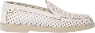 Baldinini Perforated Leather Slip-On - Dames - Loafers - Wit - 41 EU - Leer - Schoenen