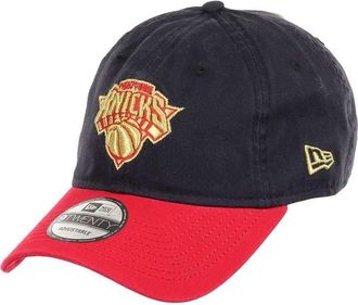 New Era New York Knicks NBA Team Navy Red 9Twenty Unstructured Strapback Cap - One-Size