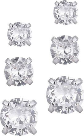 Adornia Adornia Cz 3-Solitaire Stud Earring Set