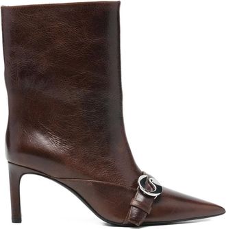 Coperni 75mm belted boots - women - Calf Leather/Calf Leather/Calf Leather - 40 - Brown
