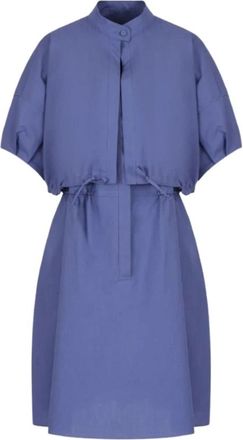 Emporio Armani Korte Jurk - Dames - Korte kleedjes - Paars - S - Kleedjes