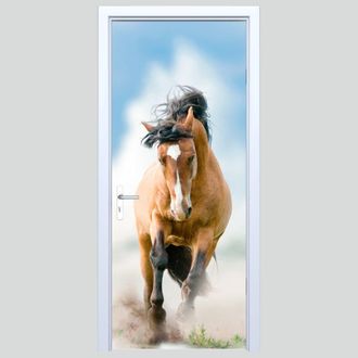 OEM Adhesivo De Tela Para Puerta Con Caballo Al Galope 231pd