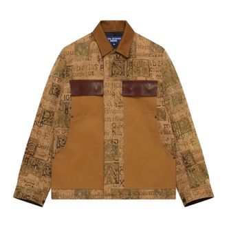 Junya Watanabe Wqj 041 Panelled Jacket - Heren - Zomerjassen - Beige - L - Katoen - Jassen