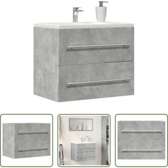 vidaXL vidaXL Armadio da bagno - Mobile Lavabo Grigio Cemento 60x38,5x48 cm in Legno Multistrato