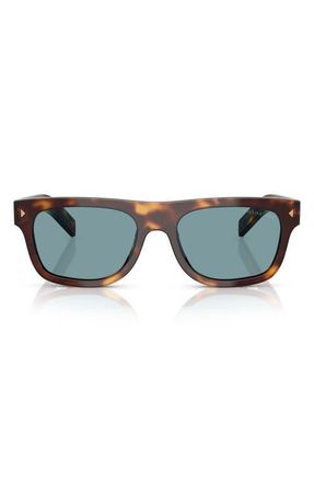 Prada 55mm Polarized Pillow Sunglasses in Tortoise at Nordstrom