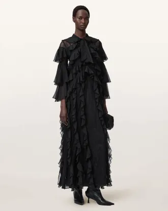 AllSaints Ambi Lace Maxi Dress