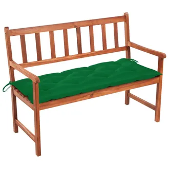 vidaXL Vidaxl Panca Da Giardino Con Cuscino 120 Cm In Massello Di Acacia