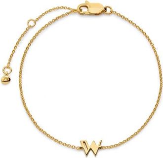 Monica Vinader Initial Chain Bracelet in 18K Gold Vermeil W at Nordstrom
