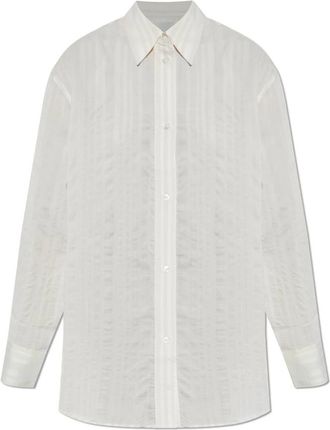 STUDIO NICHOLSON Shirt Rouen - Dames - Overhemden - Beige - 2XS - Overhemden