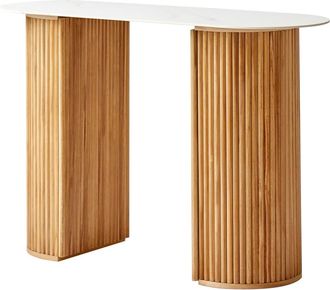 Nordlys Mesa consola de madera con tablero efecto m&aacute;rmol