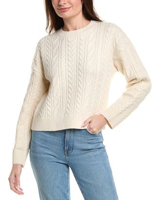 English Factory Crewneck Cable Wool-Blend Sweater