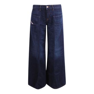 Diesel Jeans, Dames, Blauw, W30, D-Akii Flare Jeans