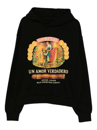 Melt printed hoodie - Black