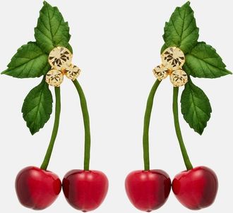 Jennifer Behr Maraschino embellished drop earrings