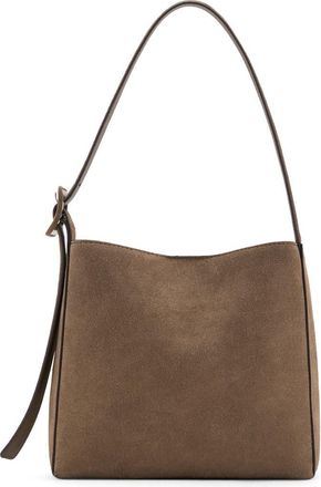 Mango Suede Shopper Bag in Khaki at Nordstrom