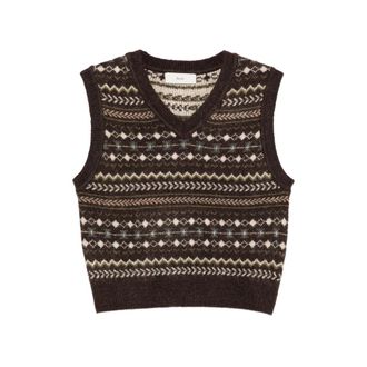 Dunst Fair Isle-knit V-neck Sweater Vest