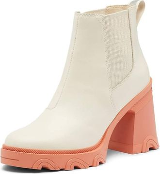 Sorel Womens Brex Heel Chelsea Boot In Natural, Pardox Pink