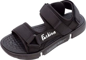 Generic Sandals for Men And Mens Sandals Sports Summer Beach Slippers Sliding Outdoor Remote Slippers Sandals Wide Width Men Sandals (Black, 9)