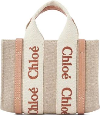 Chlo&eacute; Borsa tote Woody mini - Toni neutri