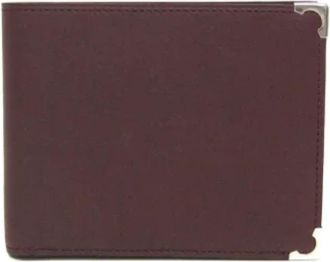 Cartier Pre-owned Must Bi-fold Portemonnee - Heren - Vintage Accessoires - Bruin - ONE Size - Leer - Vintage