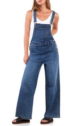 Wash Lab Denim Lucky Denim Overalls in Shark Blue at Nordstrom, Size X-Small