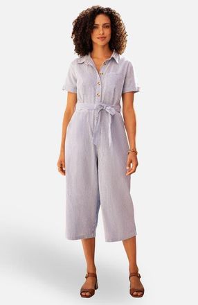 Yumi Chambray Light Denim Button Jumpsuit in Sky Blue at Nordstrom, Size 10