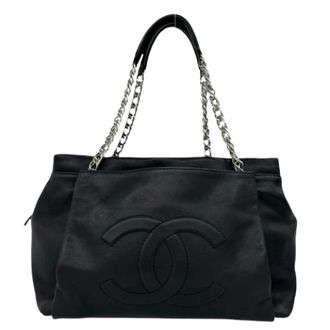 Chanel Pre-owned Caviar Tote Bag - Dames - Pre-owned - Zwart - Maat: ONE Size Leer