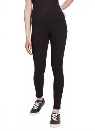 Lyss&eacute; Toothpick Denim Leggings In Black