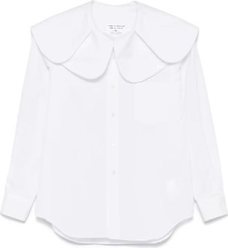 Comme Des Gar&ccedil;ons petal-collar shirt - women - Cotton - L - White