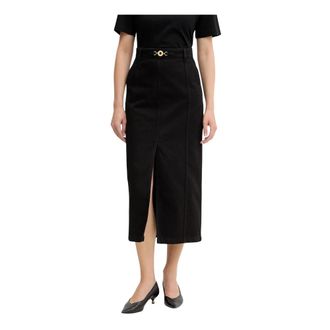 Patou Falda Midi Vaquera - Skirts - Mujer - Negro - S
