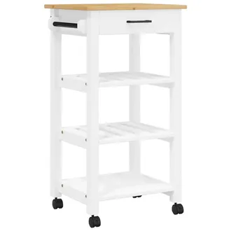 vidaXL Carrito De Cocina Monza Madera Maciza De Pino 48x40x88,5 Cm Vidaxl