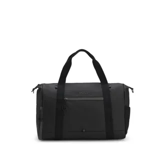 BOSS Reflective-detail holdall in faux leather