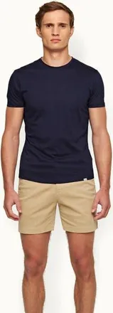 Orlebar Brown Ob T Mercerised Tailored Fit Crew Neck Cotton T-Shirt in Navy at Nordstrom, Size Xxx-Large