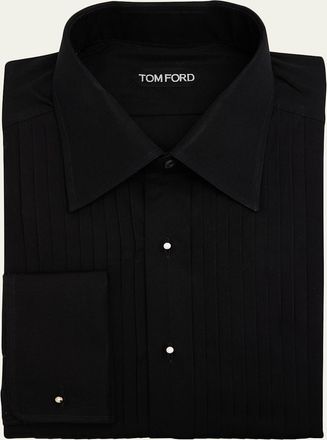 Tom Ford Mens Cotton Plisse Dress Shirt