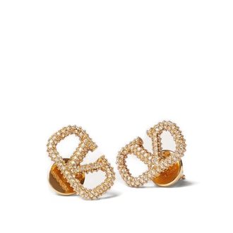 Valentino Garavani VLogo Signature Crystal-embellished Earrings