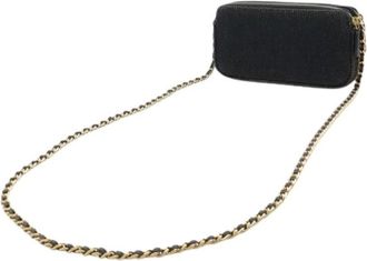 Chanel Pre-owned Cross Body Bags, female, Blue, Size: ONE SIZE Pre-owned Canvas Crossbody Bag