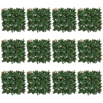 LOLAhome Pack de 12 paneles de hojas para jard&iacute;n vertical 2x1,5 metros Lolahome