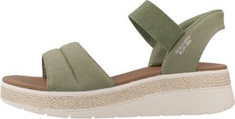 Skechers Bobs Sun Ray - Dames - Sleehakken - Groen - 40 EU - Jute - Schoenen