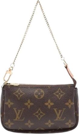 Louis Vuitton Pre-owned Mini Pochette Accessoires - Dames - Vintage Mini Tas - Bruin - ONE Size - Vintage