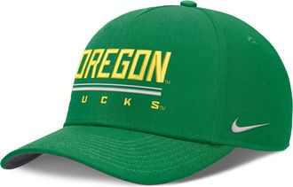 Nike Oregon Sideline Practice Rise Nike Mens Dri-FIT College Adjustable Hat in Green | NC0630DUON-RKB