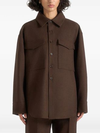 Mani&egrave;re De Voir Joy chest-pocket shirt - Brown