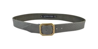 JJ Winters Kylie Belt In Light Grey Boa
