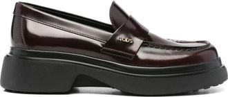 Tod's Leren Loafer - Dames - Loafers - Rood - 38 EU - Nylon - Schoenen