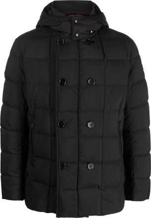 Fay detachable-hood zipped padded jacket - men - Polyester/Duck Feathers/Polyamide - M - Black