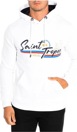 La Martina Hooded Sweatshirt - Heren - Hoodies - Wit - S - Katoen - Hoodies & sweatvesten