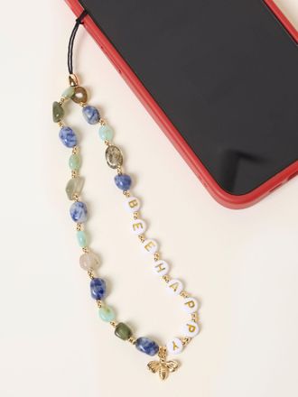 Fat Face FatFace Navy Bee Happy Beaded Phone Charm